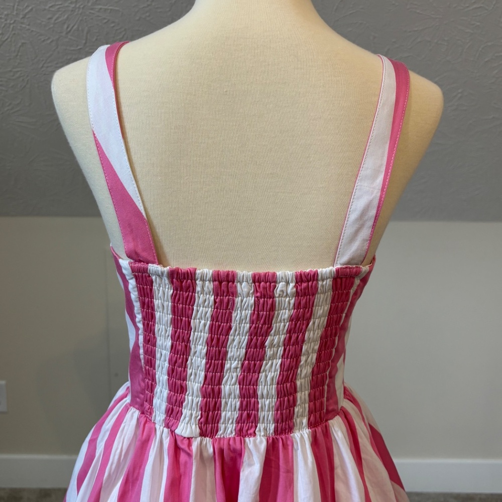 NWT! Lindy Bop Corinna Dress Pink/White Stripe XS - Picture 4 of 9